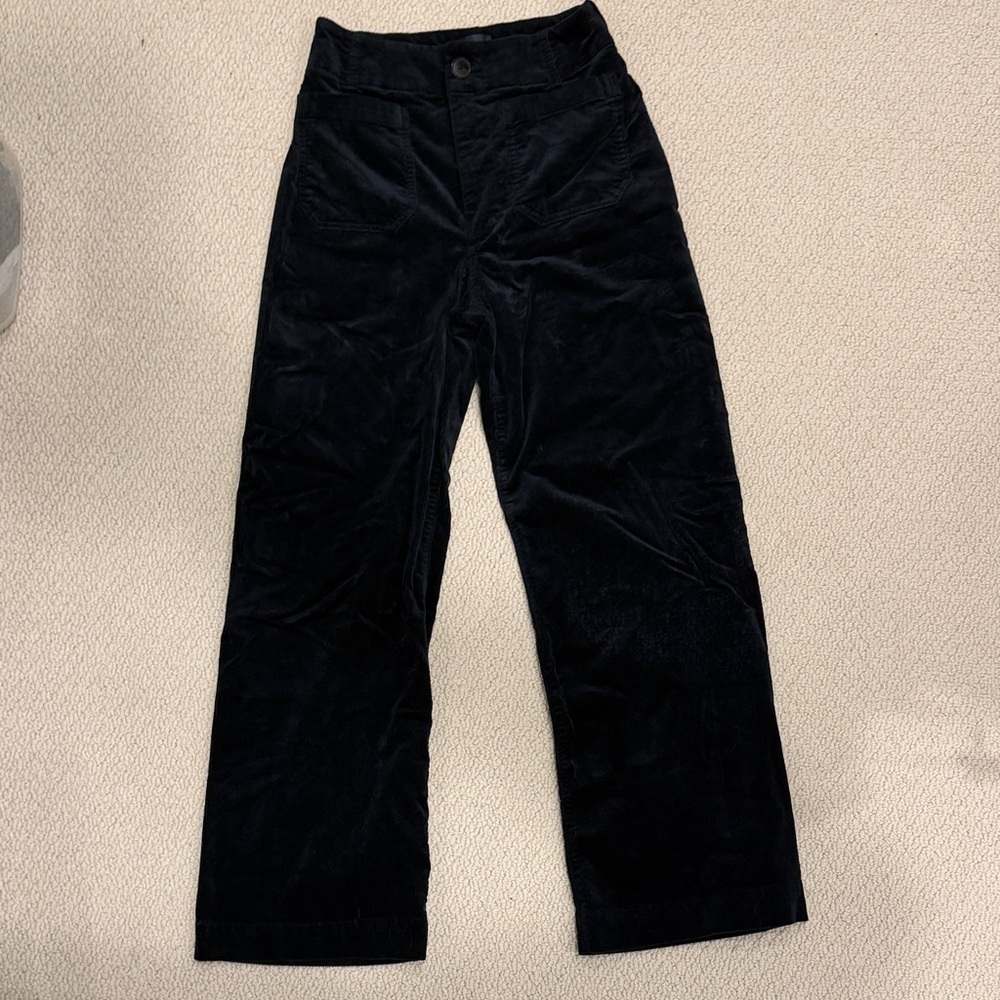 Anthropology Maeve Navy Corduroy Pants